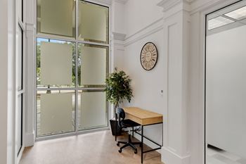 Room with desk and chair